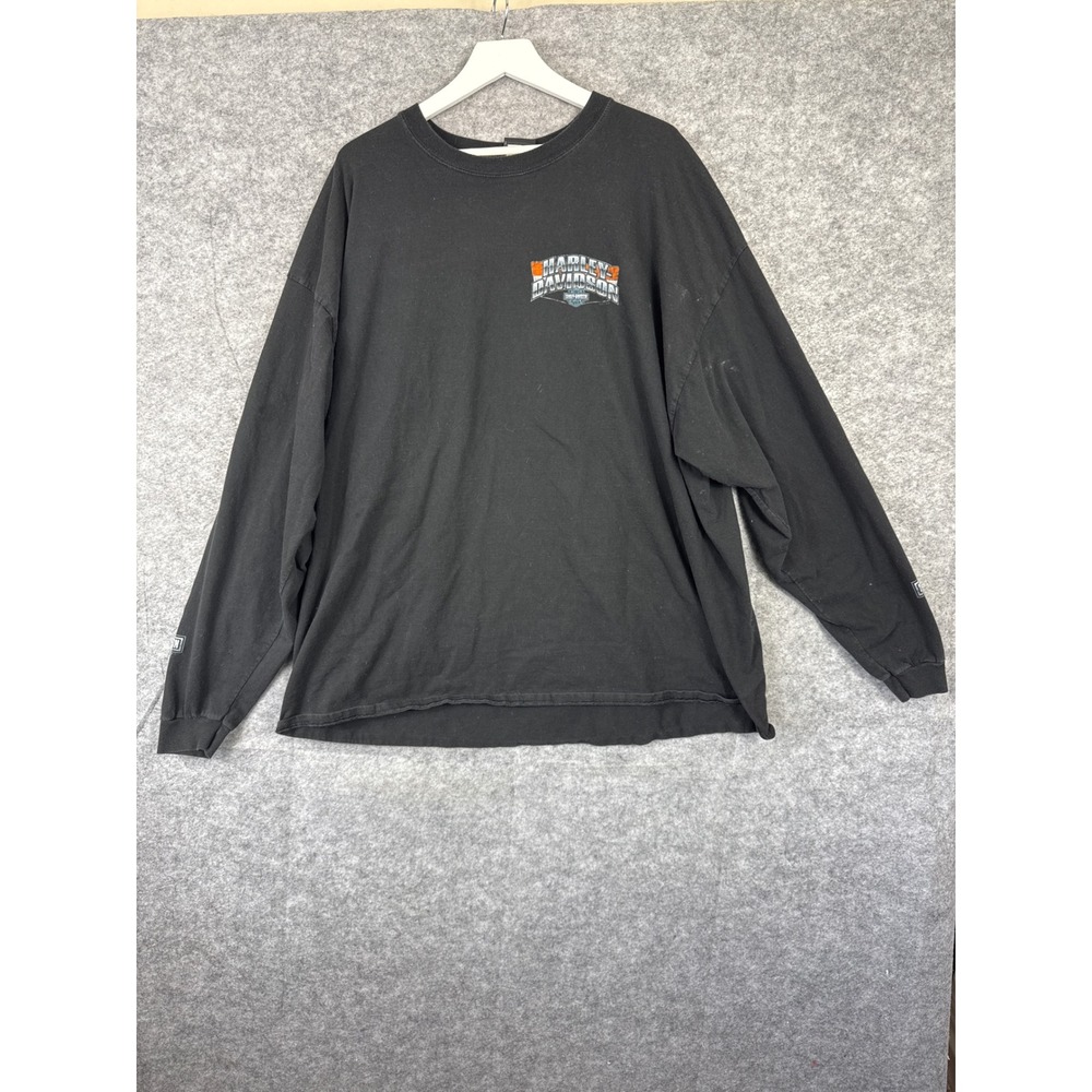 Harley Davidson Black Jack Florence SC Skull Pirate Long Sleeve Shirt Mens 4XL